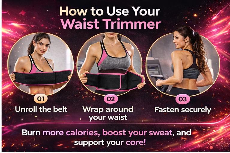 Women Waist Slimming Belt - Fat Burner & Sweat Enhancer