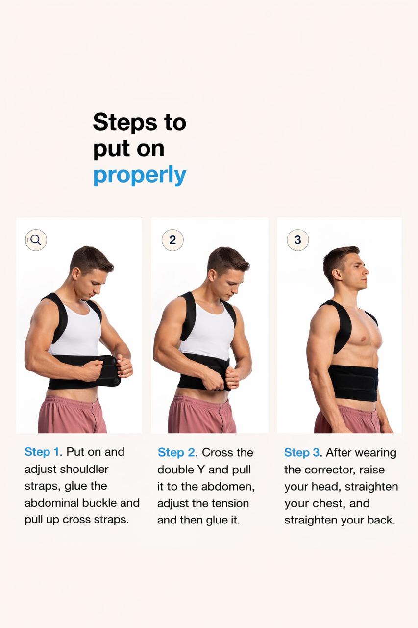 Adjustable Posture Corrector Back Support Belt for Men & Women