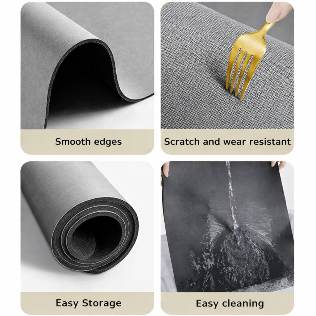 Premium Super Absorbent Anti-Slip Kitchen Drying Mat